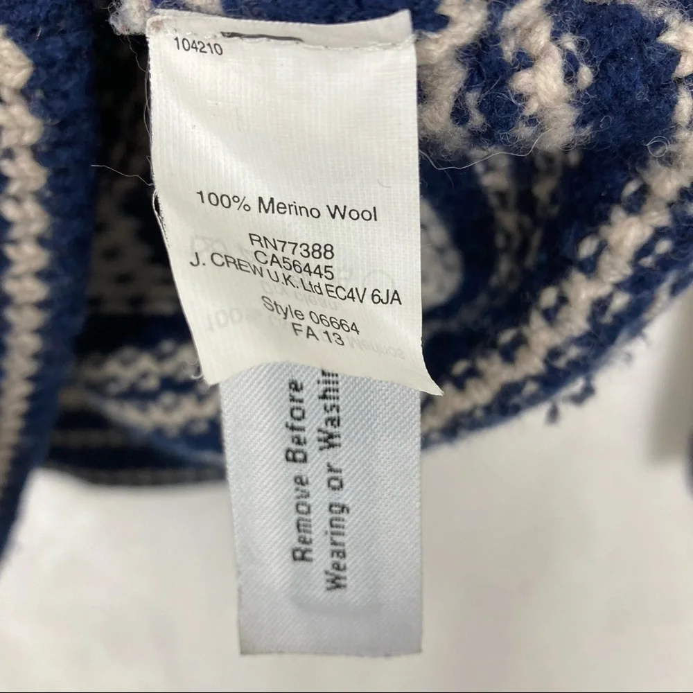Madewell Women’s Merino Wool Fair Isle Button Cardigan sz XS